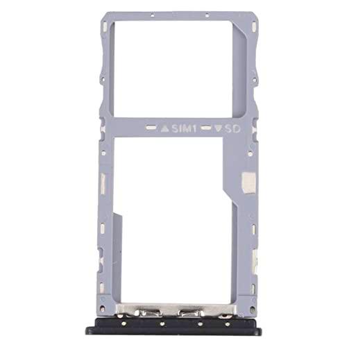 Compatible con Alcatel 1S 2021 6025 6025D / TCL 20Y / 20E Carro Bandeja Alojamiento Soporte Adaptador Ranura Porta Tarjetas Carro Para Tarjeta SIM + Compartimento Memoria Micro SD (Negro)