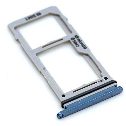 Soporte de tarjeta SIM para Samsung Original para Samsung Galaxy S10e (G970F) Azul bandeja de tarjeta de memoria trineo con paño de limpieza de pantalla mungoo