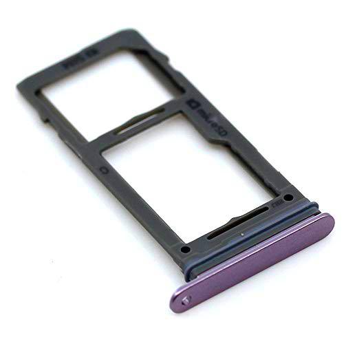 Soporte de tarjeta SIM para Samsung Original para Samsung Galaxy Note 9 (N960F) Violeta bandeja de tarjeta de memoria trineo con paño de limpieza de pantalla mungoo
