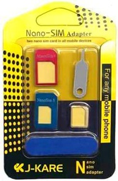 J-Kare Adaptador de tarjeta SIM, 5 en 1 Nano y Micro SIM tarjeta chaqueta