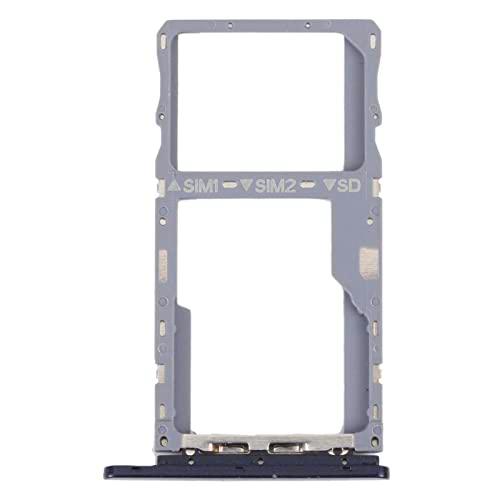 Compatible con TCL 10 SE / T766H Carro Bandeja Alojamiento Soporte Adaptador Ranura Porta Tarjetas Carro para Tarjeta SIM + Compartimento Memoria Micro SD (negro)