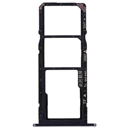 Compatible con HUAWEI HONOR 7A / ENJOY 8E / AUM-L29 AUM-L41 Try tray Bandeja de alojamiento para tarjeta Sim1 Sim2 + ranura para lector de memoria Micro SD (negro)