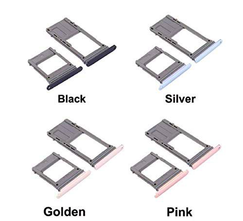 Soporte adaptador ranura para tarjeta Nano SIM 1 Trany Carro porta tarjeta SIM 2 + compartimento de memoria micro SD compatible para Samsung Galaxy A5 2017 A520F A520 SM-A520 (azul)