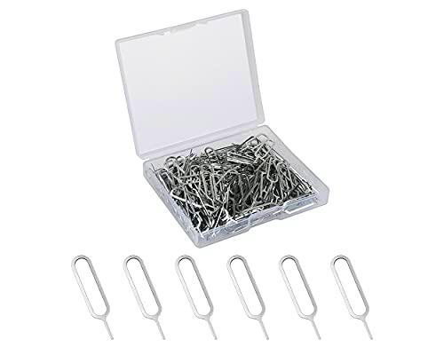 SCSpecial Herramienta de eyector 200 Unidades Celulares Abridor de Bandeja de Tarjeta SIM con Caja de Almacenamiento portátil Se Adapta a la mayoría de los teléfonos Inteligentes