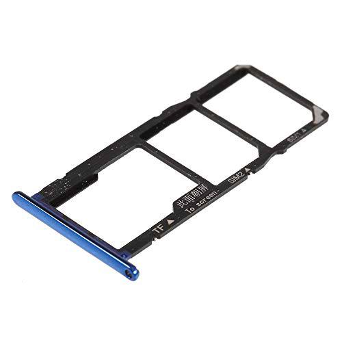 Try Tray Bandeja alojamiento de Tarjeta sim1 Sim2 + Ranura Trineo para Lector de Memoria Micro SD para Huawei Y6 (2018)