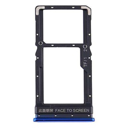 Compatible con Xiaomi Poco X3 NFC/Poco X3 Pro/Poco X3 Try tray Bandeja de alojamiento para tarjeta SIM 1 + ranura SIM 2 o trineo para lector de memoria Micro SD (azul)