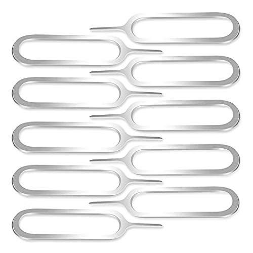 Oyfel. - Juego de 10 chinchetas para extraer Tarjetas SIM para Tarjetas SIM (Compatible con Todas Las Marcas de Smartphones