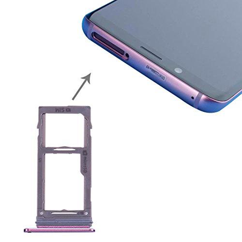 LIANGBINGFENG LBF Bandeja de Tarjeta SIM y Micro SD for Galaxy S9 / S9 (Color : Púrpura)
