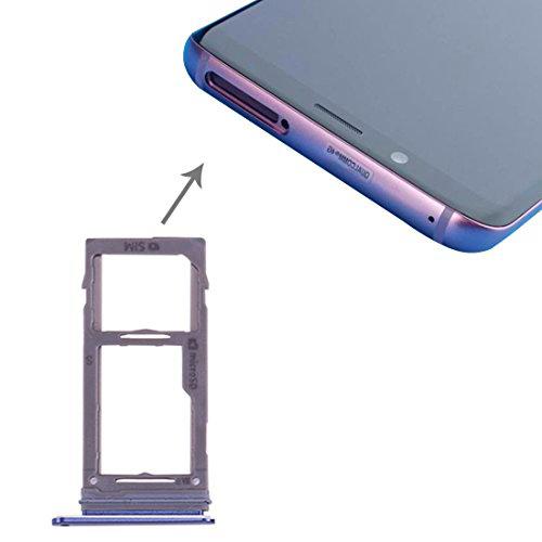 LIANGBINGFENG LBF Bandeja de Tarjeta SIM y Micro SD for Galaxy S9 / S9 (Color : Blue)