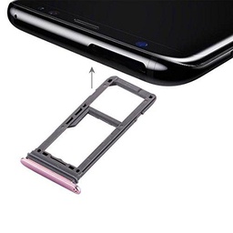 LIANGBINGFENG LBF Bandeja de Tarjeta SIM Bandeja Micro SD para Galaxy S8 (Color : Black)