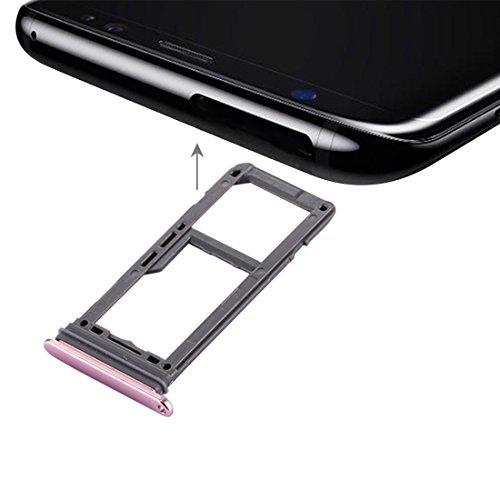 LIANGBINGFENG LBF Bandeja de Tarjeta SIM Bandeja Micro SD para Galaxy S8 (Color : Rosado)