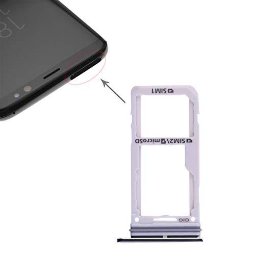 LIANGBINGFENG LBF 2 Bandeja de la Tarjeta SIM/Bandeja de la Tarjeta Micro SD para Galaxy S8 / S8 (Color : Black)
