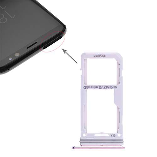 LIANGBINGFENG LBF 2 Bandeja de la Tarjeta SIM/Bandeja de la Tarjeta Micro SD para Galaxy S8 / S8 (Color : Rosado)