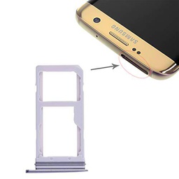 LIANGBINGFENG LBF 2 Bandeja de la Tarjeta SIM/Bandeja de la Tarjeta Micro SD para Galaxy S7 Edge (Color : Blue)