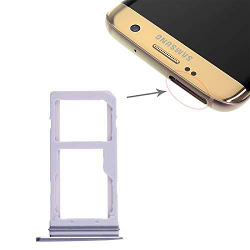 LIANGBINGFENG LBF 2 Bandeja de la Tarjeta SIM/Bandeja de la Tarjeta Micro SD para Galaxy S7 Edge (Color : Blue)