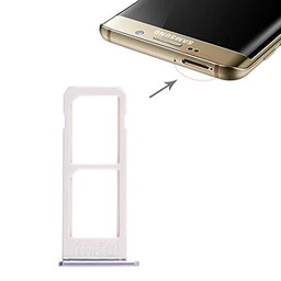 LIANGBINGFENG LBF 2 Bandeja de Tarjeta SIM para Galaxy S6 Edge Plus / S6 Edge (Color : Grey)