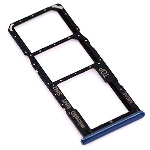 Soporte de Tarjeta SIM para Samsung Original para Samsung Galaxy M51 (M515F) Negro Bandeja de Tarjeta de Memoria Trineo con paño de Limpieza de Pantalla mungoo