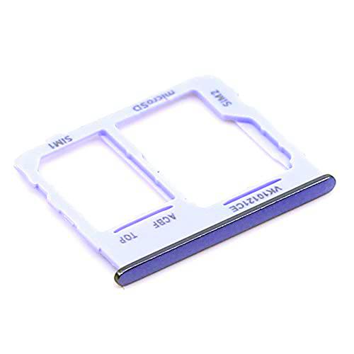 Soporte de Tarjeta SIM para Samsung Original para Samsung Galaxy A32 5G (A326B) Morado Bandeja de Tarjeta de Memoria Trineo con paño de Limpieza de Pantalla mungoo
