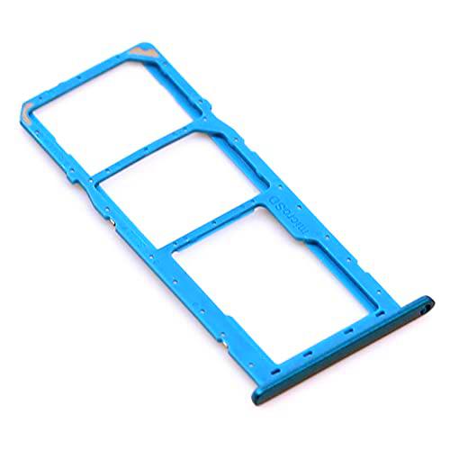Soporte de Tarjeta SIM para Samsung Original para Samsung Galaxy M11 (M115F) Azul Bandeja de Tarjeta de Memoria Trineo con paño de Limpieza de Pantalla mungoo