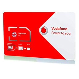 Vodafone UK SIM anónima 100% ya activo, lista para usar