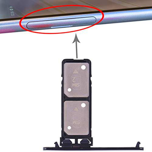 Piezas de reparación Bandeja de tarjeta SIM + bandeja de tarjeta SIM para Sony Xperia 10 Plus (negro) (Color: Negro)
