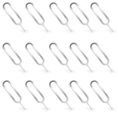 ZCSOWE Juego de 15 Agujas para Tarjetas SIM Soporte de Tarjeta SIM Herramienta de eyección Aguja SIM para teléfonos móviles Compatible con la mayoría de los Smartphones