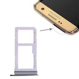 LIANGBINGFENG LBF 2 Bandeja de la Tarjeta SIM/Bandeja de la Tarjeta Micro SD para Galaxy S7 Edge (Color : Black)