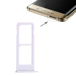 LIANGBINGFENG LBF 2 Bandeja de Tarjeta SIM para Galaxy S6 Edge Plus / S6 Edge (Color : Silver)