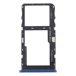 Compatible con TCL 20R 5G (TCL 20 R 5G) T767H Carro Bandeja Alojamiento Soporte Adaptador Ranura Porta Tarjetas Carro para Tarjeta SIM + Compartimento Memoria Micro SD (Azul)