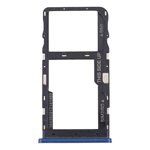 Compatible con TCL 20R 5G (TCL 20 R 5G) T767H Carro Bandeja Alojamiento Soporte Adaptador Ranura Porta Tarjetas Carro para Tarjeta SIM + Compartimento Memoria Micro SD (Azul)