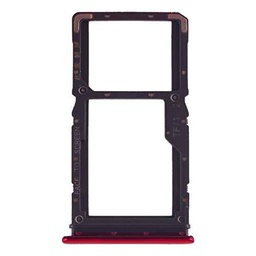 Compatible con XIAOMI REDMI Note 7" Rojo Try Tray Bandeja Porta Tarjeta Dual SIM Card SIM 1 + Ranura SIM 2 o Ranura para Lector de Memoria Micro SD
