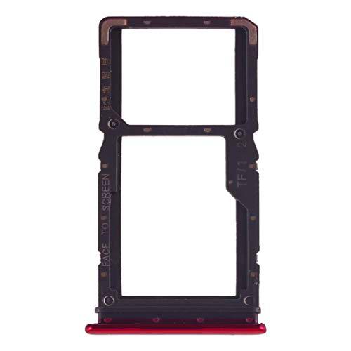 Compatible con XIAOMI REDMI Note 7" Rojo Try Tray Bandeja Porta Tarjeta Dual SIM Card SIM 1 + Ranura SIM 2 o Ranura para Lector de Memoria Micro SD