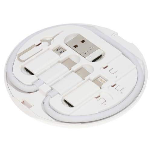 kenable Kit universal de carga rápida USB con cable corto tipo C micro / 8 pines / adaptadores A con soporte para teléfono y soporte para tarjeta SIM