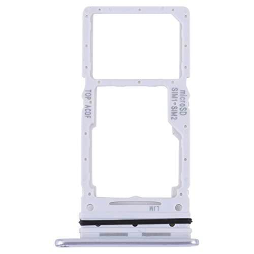 Repairparts - Bandeja para tarjeta SIM Samsung Galaxy A34 SM-A346 + bandeja para tarjeta SIM/Micro SD (negro) (verde) (púrpura) (plata) (color: plateado)