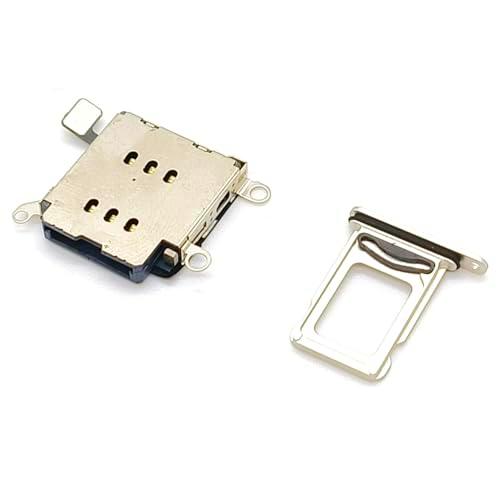 Bandeja SIM dual compatible con iPhone 12, color blanco con lector de tarjetas SIM