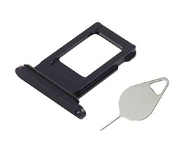 OnlyTech - Cajón para tarjeta SIM compatible con iPhone XR negro con junta de sellado y herramienta de extracción