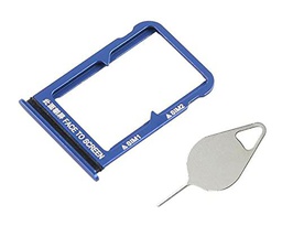 OnlyTech - Soporte de tarjeta SIM doble y tarjeta de memoria Micro SD de Xiaomi Mi 8 Pro Azul + Herramienta de extracción