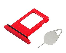 OnlyTech - Cajón para tarjeta SIM compatible con iPhone XR rojo con junta de sellado y herramienta de extracción
