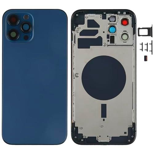 High-Tech Place - Tapa trasera para iPhone 12 Pro Max con bandeja de tarjeta SIM y lentes de cámara
