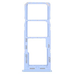 Carro bandeja de alojamiento tray compatible con Samsung Galaxy A23 5G SM-A236B porta tarjeta nano Sim1+ SIM 2 + ranura memoria Micro SD Card (azul)