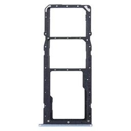 Repuesto compatible con Realme C31 (RMX3501) Carro bandeja alojamiento tray porta tarjeta nano Sim1 + SIM 2 + ranura memoria Micro SD Card (Silver)
