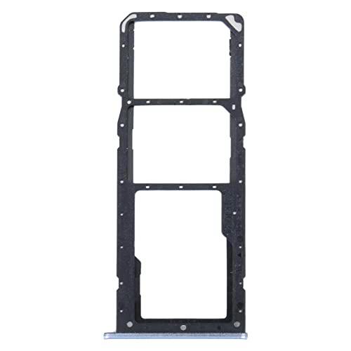Repuesto compatible con Realme C31 (RMX3501) Carro bandeja alojamiento tray porta tarjeta nano Sim1 + SIM 2 + ranura memoria Micro SD Card (Silver)
