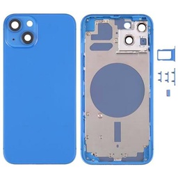 High-Tech Place - Tapa trasera para iPhone 13 (incluye bandeja de tarjeta SIM y lente de cámara), color azul