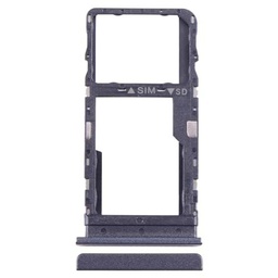 Repuesto compatible con TCL 40 SE T610K T610K2 Carro bandeja soporte adaptador ranura porta tarjeta carro para tarjeta SIM + compartimento memoria Micro SD (negro)