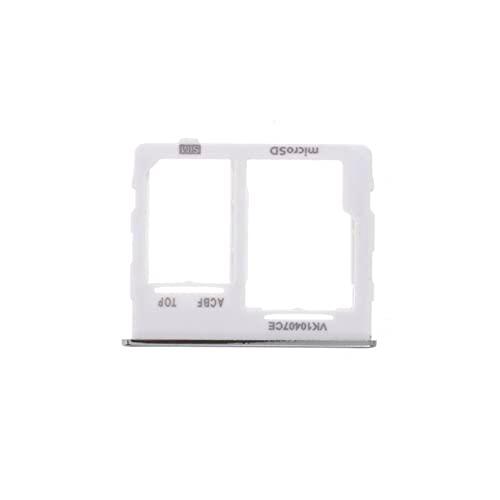 Compatible con Samsung Galaxy A32 5G A326 Bandeja de alojamiento para tarjeta SIM 1 + ranura SIM 2 o trineo para lector de memoria Micro SD (blanco)