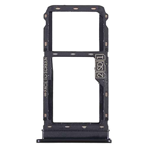 Generico Compatible con Motorola Moto G8 Plus XT2019 XT2019-2 Carro Bandeja de almacenamiento Soporte Adaptador Ranura Porta Tarjetas Carro para Tarjeta SIM + Compartimento Memoria Micro SD (negro)