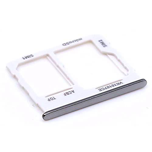 Soporte de Tarjeta SIM para Samsung Original para Samsung Galaxy A32 5G (A326B) Blanco Bandeja de Tarjeta de Memoria Trineo con paño de Limpieza de Pantalla mungoo