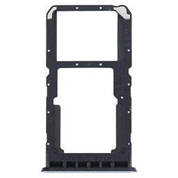 Compatible con OPPO A96 4G CPH2333 Carrito Bandeja Alojamiento Soporte Adaptador Ranura Porta Tarjetas Carro para Tarjeta SIM + Compartimento Memoria Micro SD (negro)