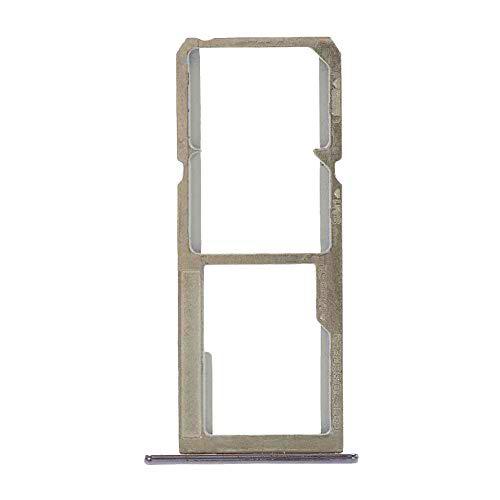 Compatible con Motorola Moto E5 Plus XT1924 XT1924-1 XT1924-2 XT1924-4 XT1924-6" Carro bandeja tray porta tarjeta nano SIM 1+ SIM 2 + ranura memoria Micro SD (negro)