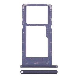 Repuesto compatible con Alcatel 1SE 2020 5030 - Bandeja de soporte para tarjeta SIM + compartimento de memoria Micro SD (negro) (color gris)